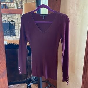 White House Black Market Wine colored sweater